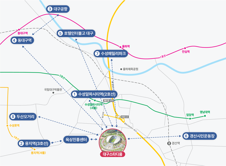 셔틀버스 운행 안내 지도